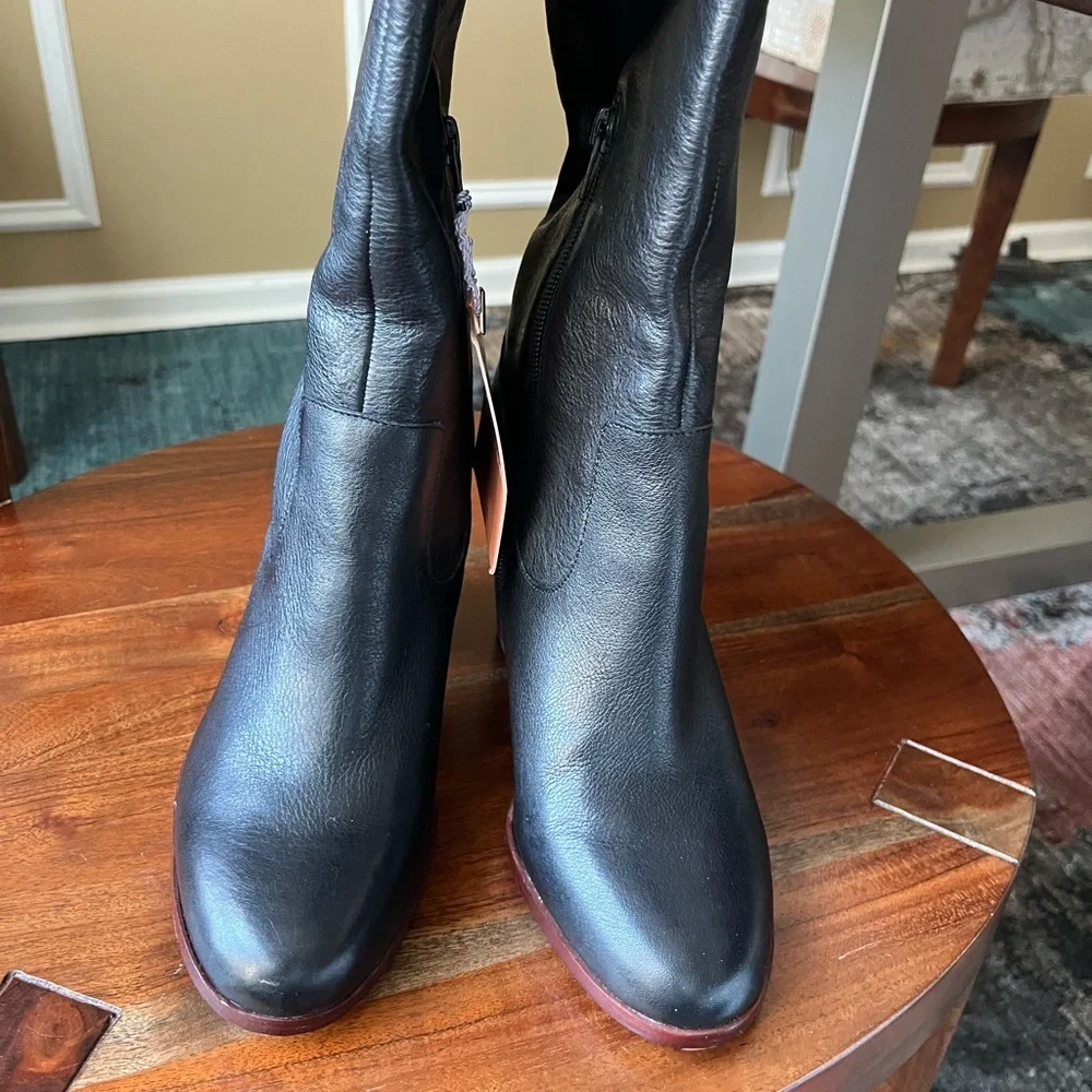 Gianni Bini Black Opulence Knee High Block Heel Boots - Picture 8 of 15